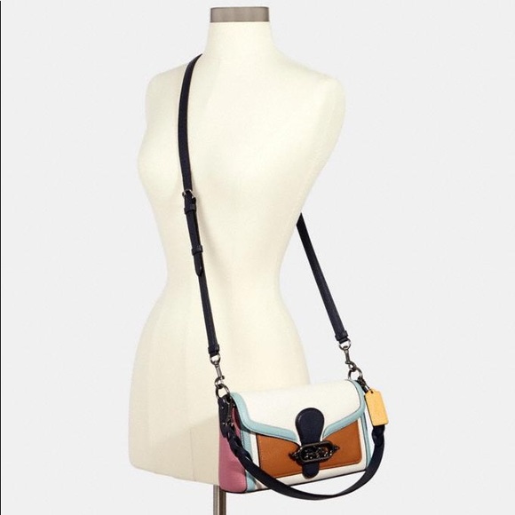 Coach Jade Shoulder Bag In Colorblock - Picture 4 of 12